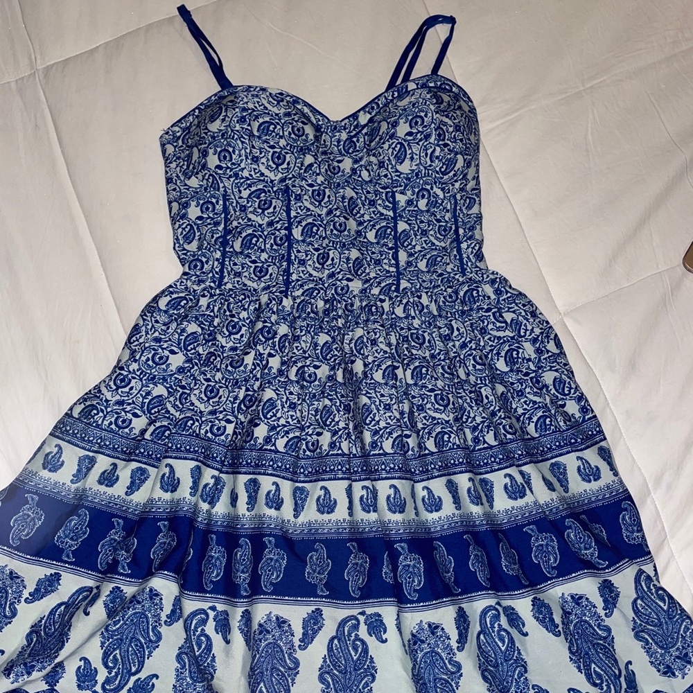 Blue Detailed Design Dress